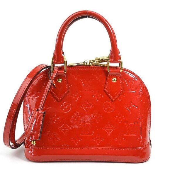 Auth LOUIS VUITTON Vernis Alma BB Handbag Crossbody Shoulder Bag M91771 e58979a